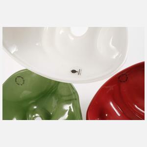 Venini Murano drei Masken mit Ständern