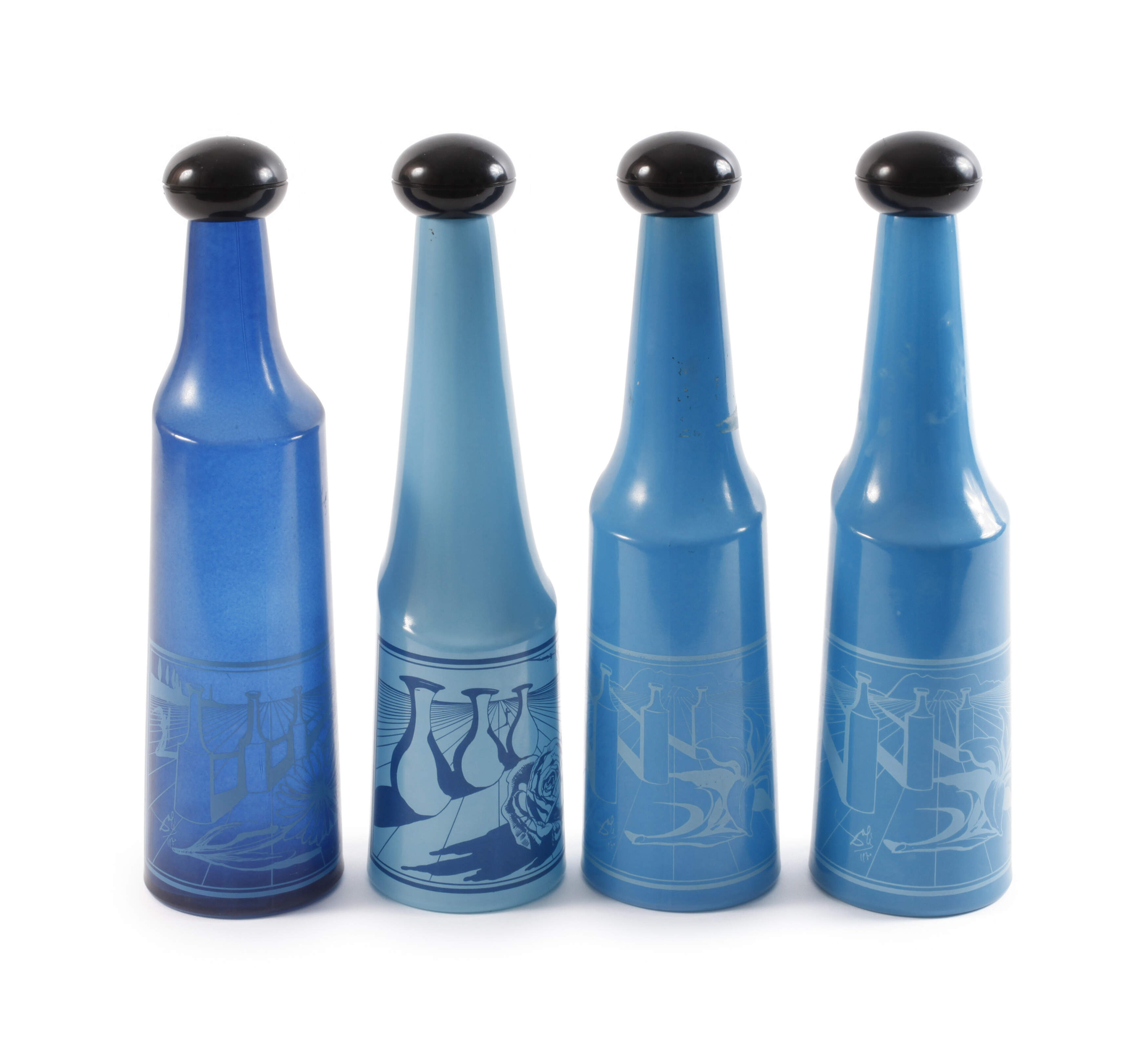 Salvador Dali, vier Likörflaschen