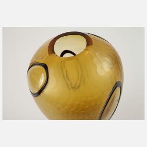 Murano große Vase in Batuttotechnik