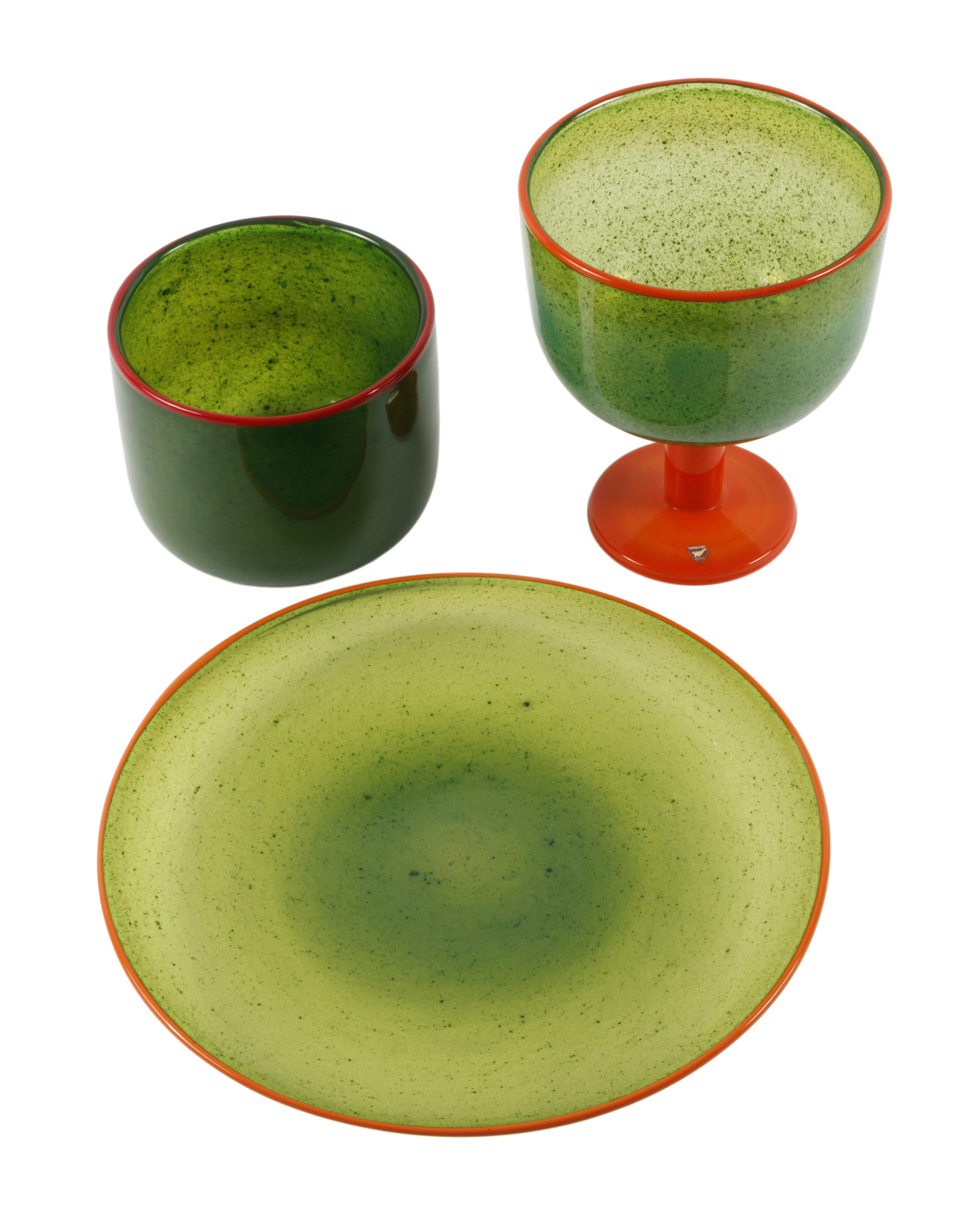 Orrefors drei Glasobjekte Gunnar Cyrén