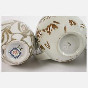 Fachschule Selb Konvolut Künstlervasen und Kannen