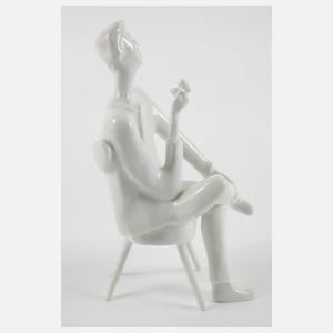 Rosenthal Mann mit Pfeife