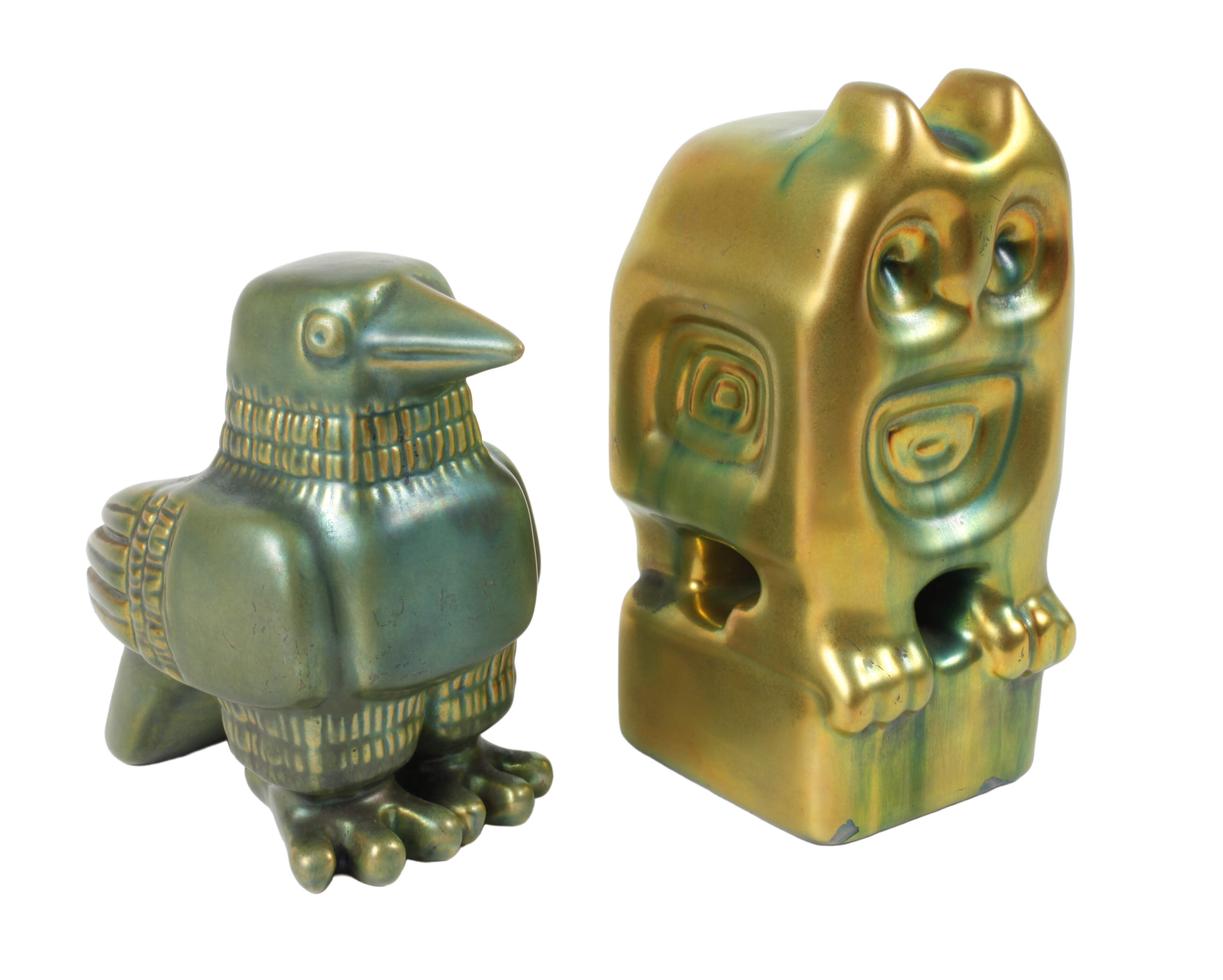 Zsolnay Pécs Ungarn zwei Tierfiguren