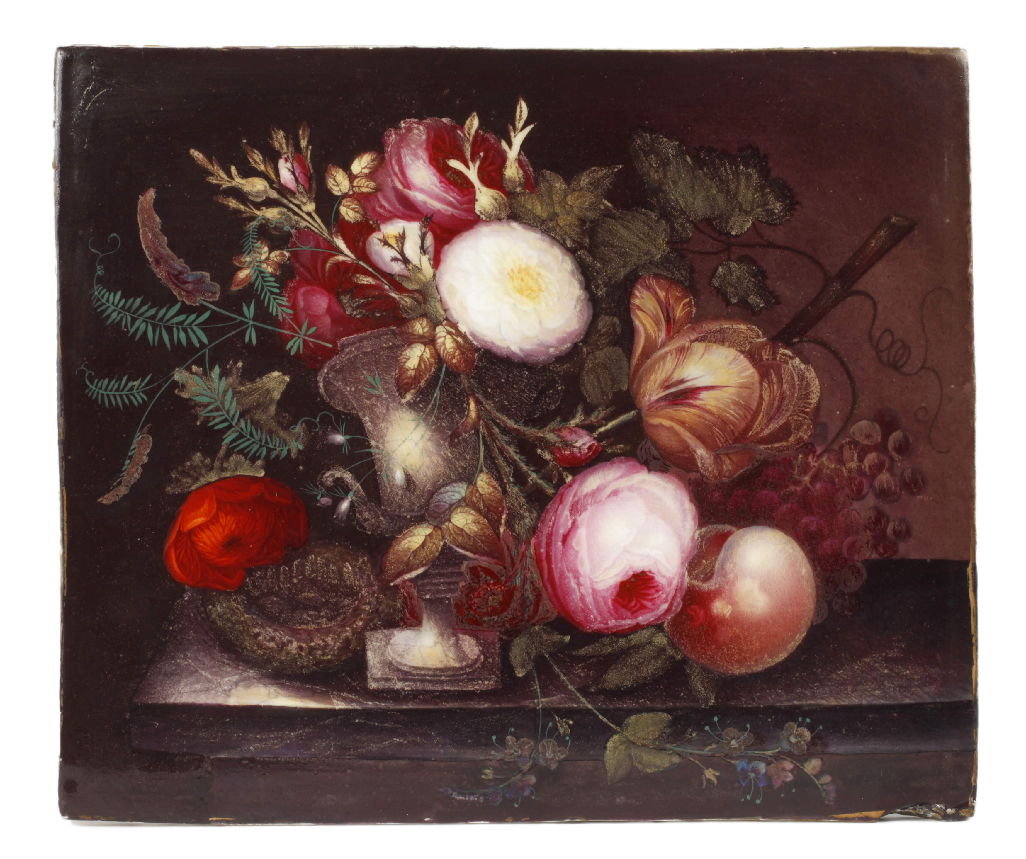 Bildplatte Tafelstillleben Biedermeier