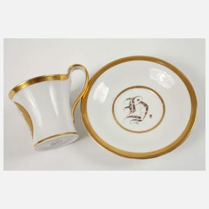 KPM Berlin Portraittasse Biedermeier
