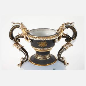 Große böhmische Prunkvase Figurenmalerei