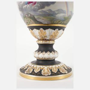 Große böhmische Prunkvase Figurenmalerei