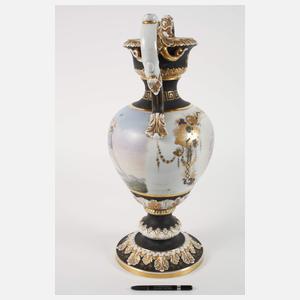 Große böhmische Prunkvase Figurenmalerei