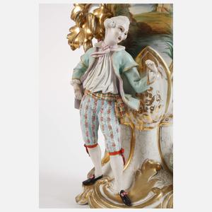 Übergroße figürliche Prunkvase Landschaftsmalerei