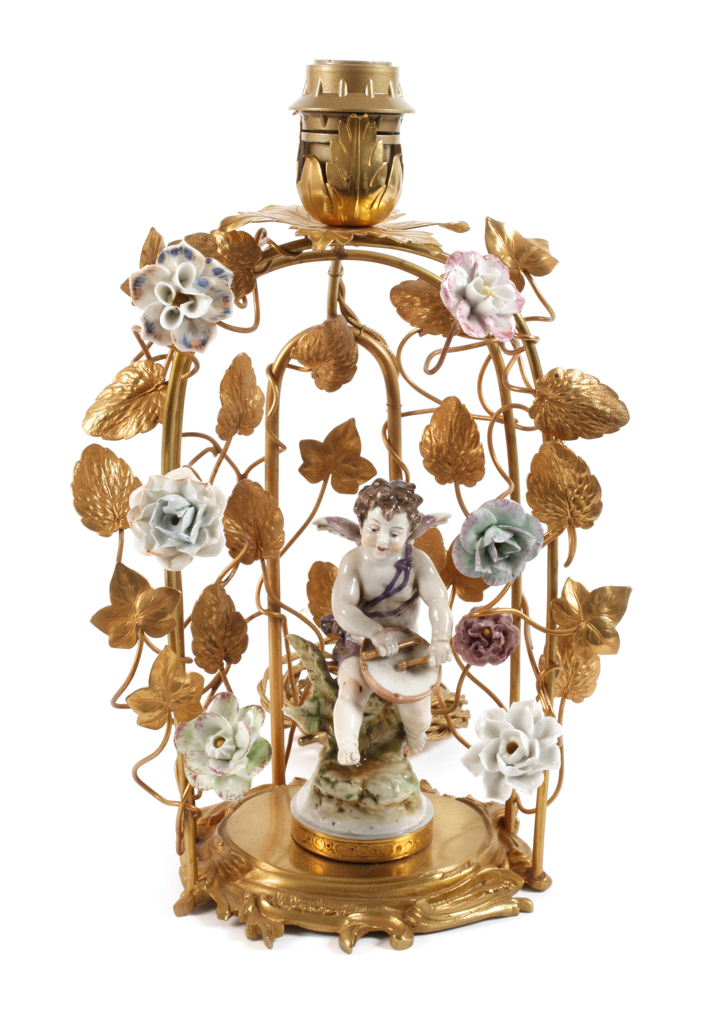 Prunkleuchter mit Amorette