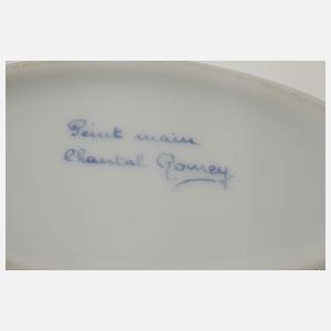 Künstlervase Uferlandschaft mit Reiher