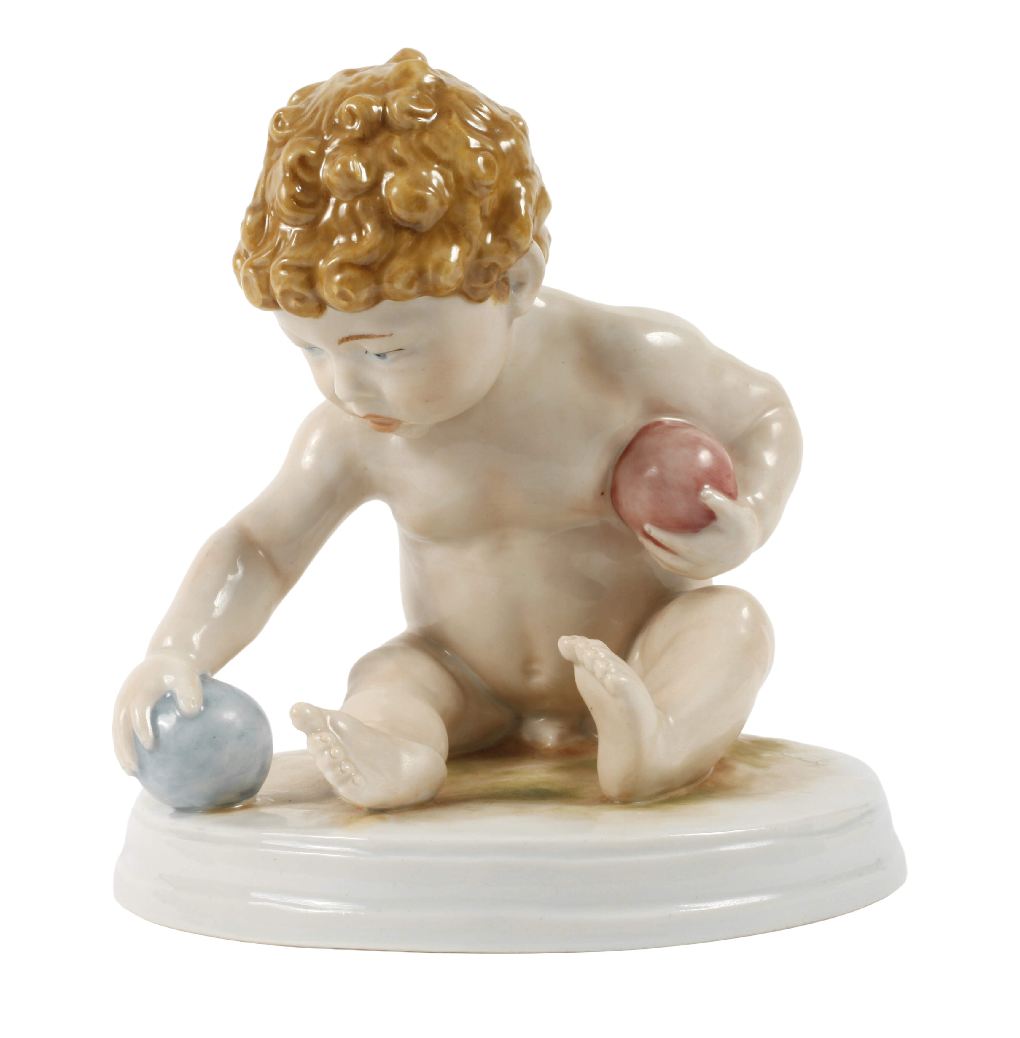 Fraureuth Knabe mit zwei Bällen