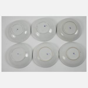 Limbach sechs Koppchen Strohblumenmuster