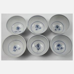 Limbach sechs Koppchen Strohblumenmuster