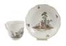 Meissen Tasse mit Untertasse Figurenmalerei