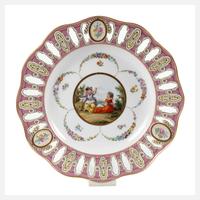 Meissen Durchbruchteller Figurenmalerei111