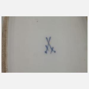 Meissen große Obstplatte Fruchtmalerei