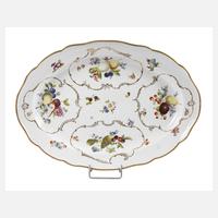 Meissen große Obstplatte Fruchtmalerei111