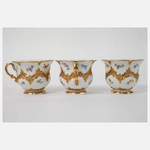 Meissen prunkvolles Kaffeeservice "B-Form"