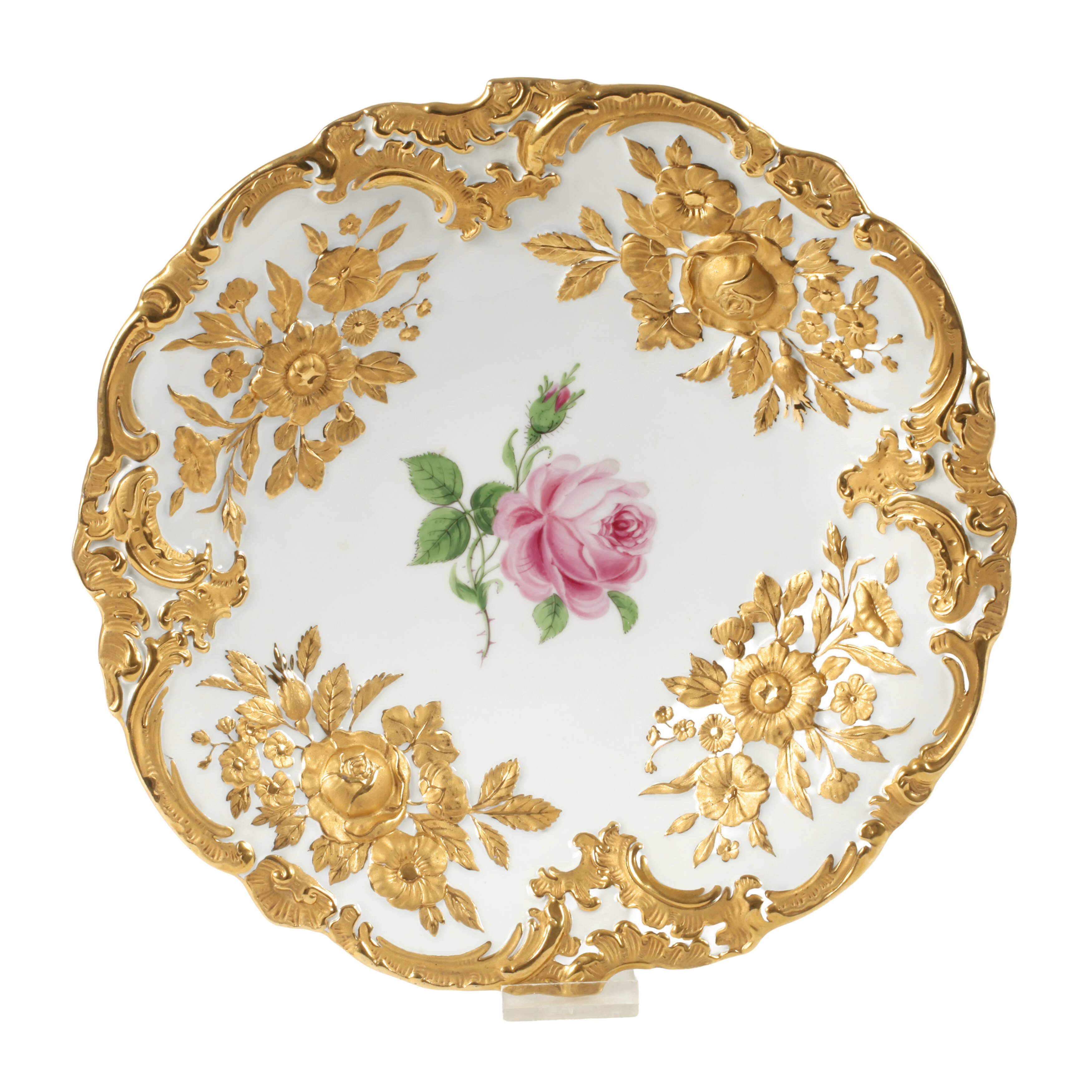 Meissen Prunkschale "Rote Rose"