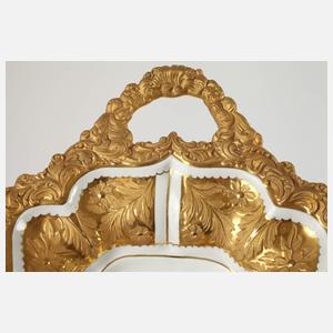 Meissen prunkvolle Henkelschale "Blumenbukett"