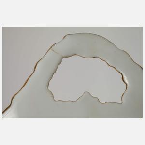 Meissen prunkvolle Henkelschale "Blumenbukett"