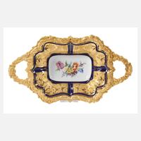 Meissen prunkvolle Henkelschale "Blumenbukett"111