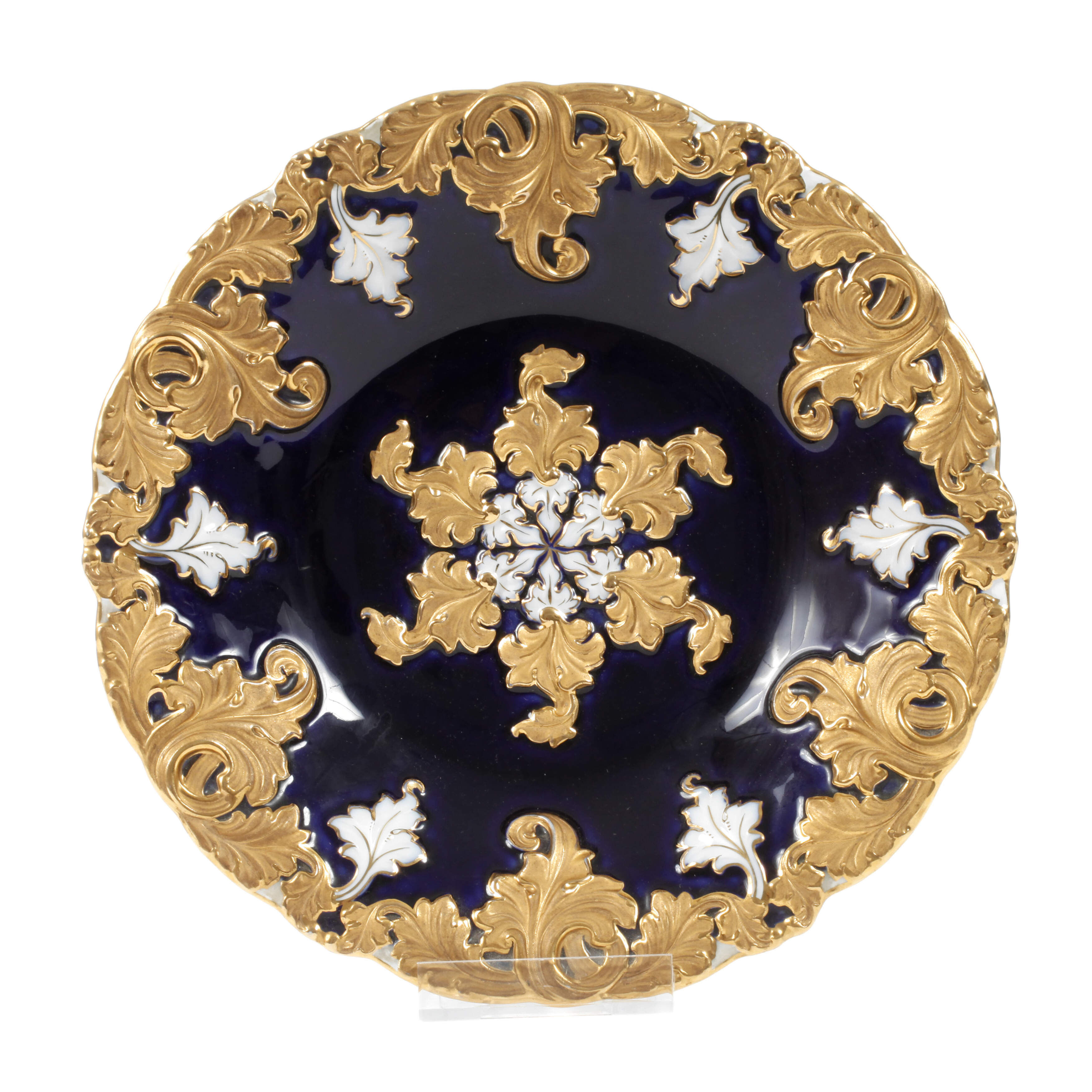 Meissen Prunkschale Akanthusrelief