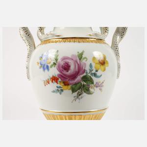 Meissen Schlangenhenkelvase "Blumenbukett"