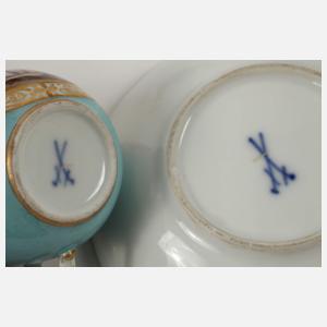 Meissen kleines Tête-à-Tête Kauffahrteiszenen