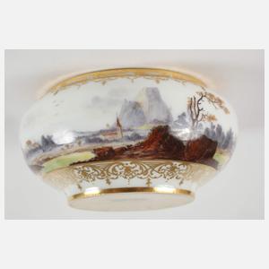 Meissen kleine Deckeldose Figurenmalerei