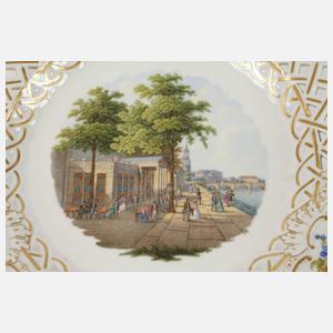 Meissen Durchbruchteller Ansicht "Dresden"