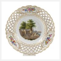 Meissen Durchbruchteller Ansicht "Dresden"111