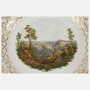 Meissen Durchbruchteller Ansicht "Meißen"