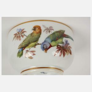 Meissen Deckeldose "Vogel- und Insektenmalerei"