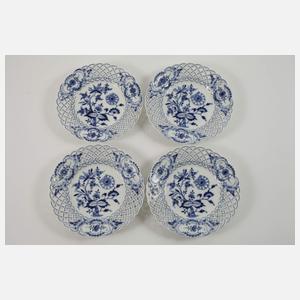 Meissen acht Durchbruchteller "Zwiebelmuster"