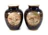Paar große Prunkvasen Wildmalerei