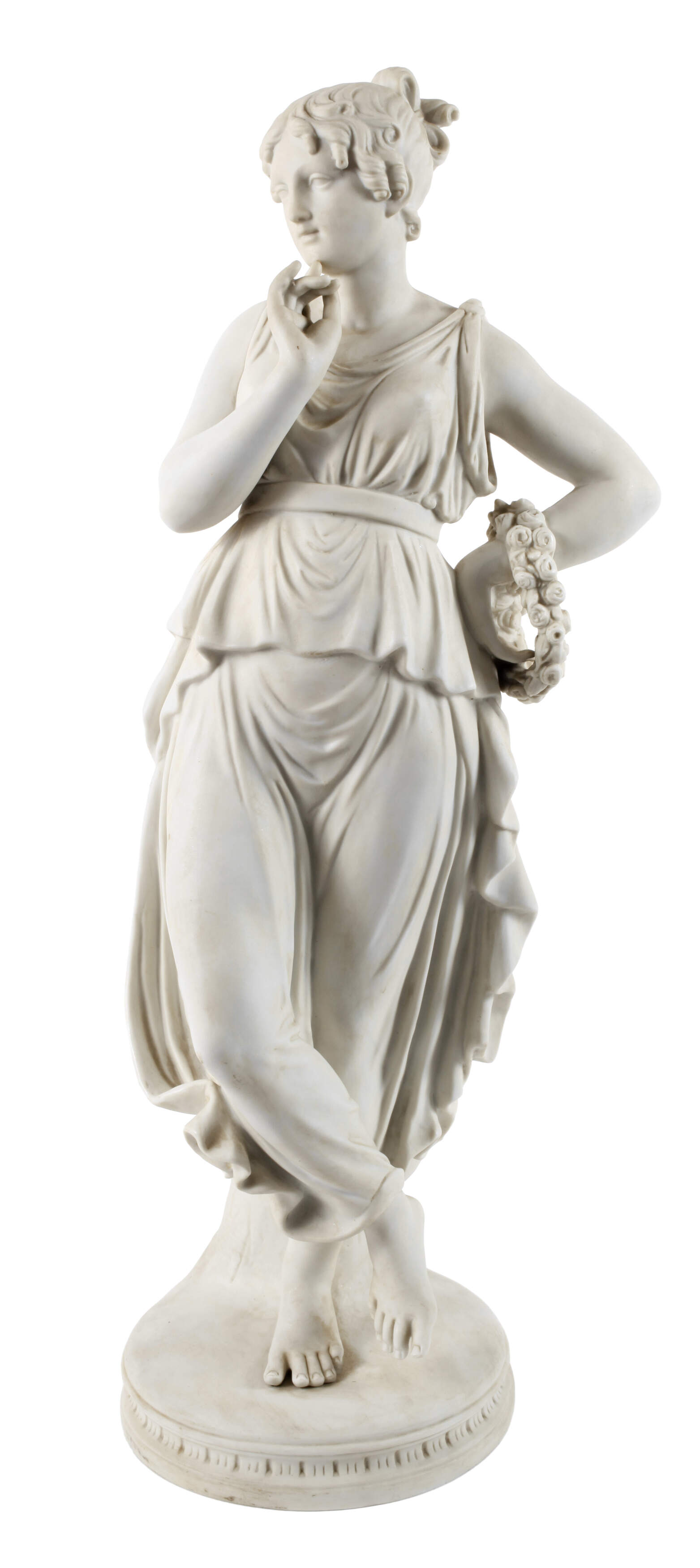 Große "Tänzerin mit Finger an dem Mund"