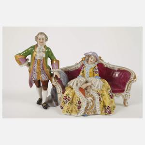 Volkstedt Konvolut kleine Rokokofiguren