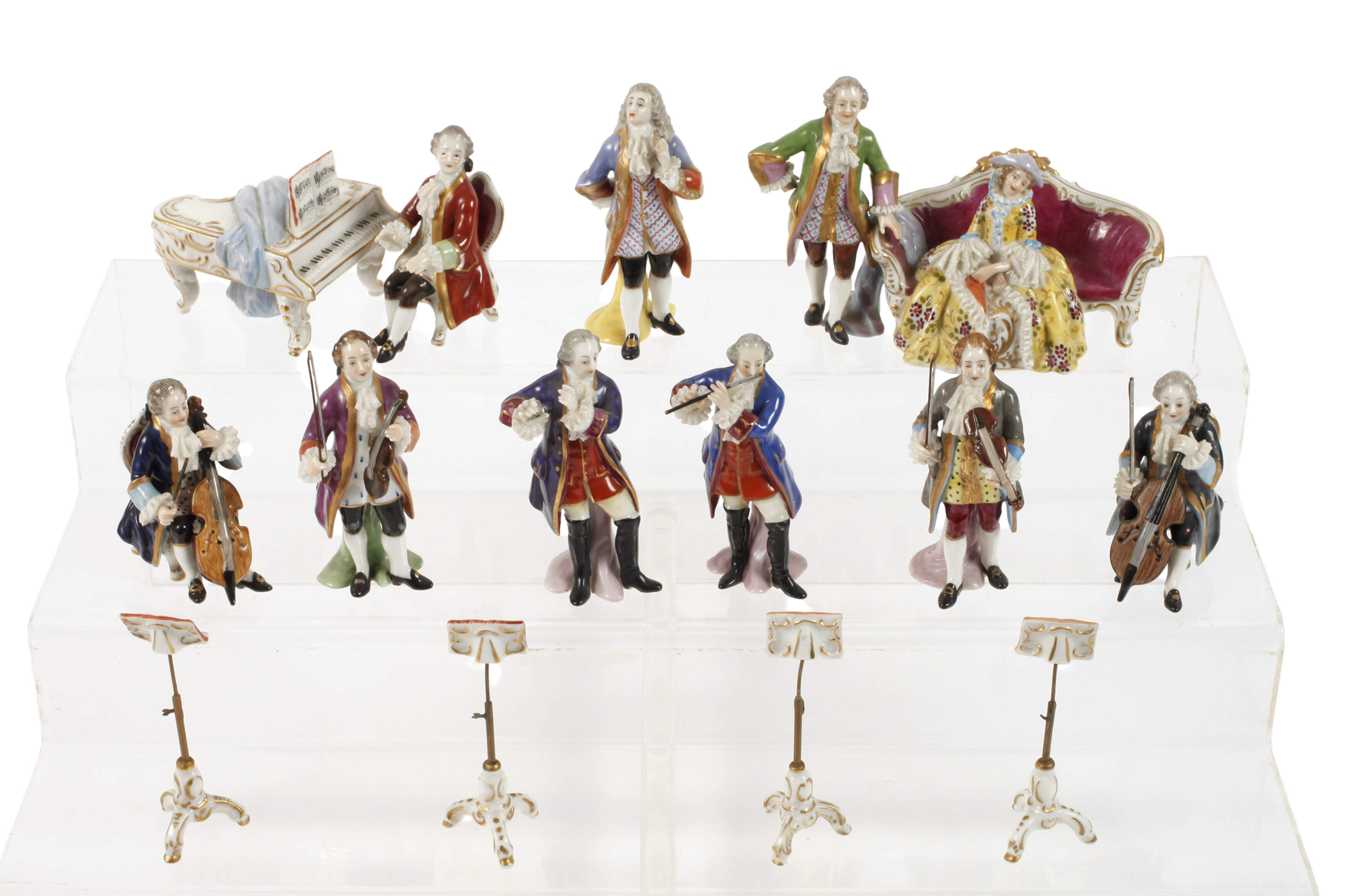 Volkstedt Konvolut kleine Rokokofiguren