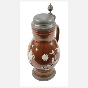 Großer Bunzlauer Birnkrug mit Amphore