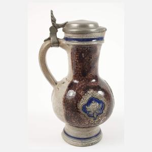 Westerwälder Schenkkrug mit Doppeladler-Wappen