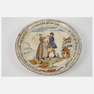 Seltene Schweizer Fayenceschale 1763
