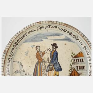 Seltene Schweizer Fayenceschale 1763