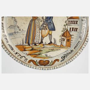 Seltene Schweizer Fayenceschale 1763