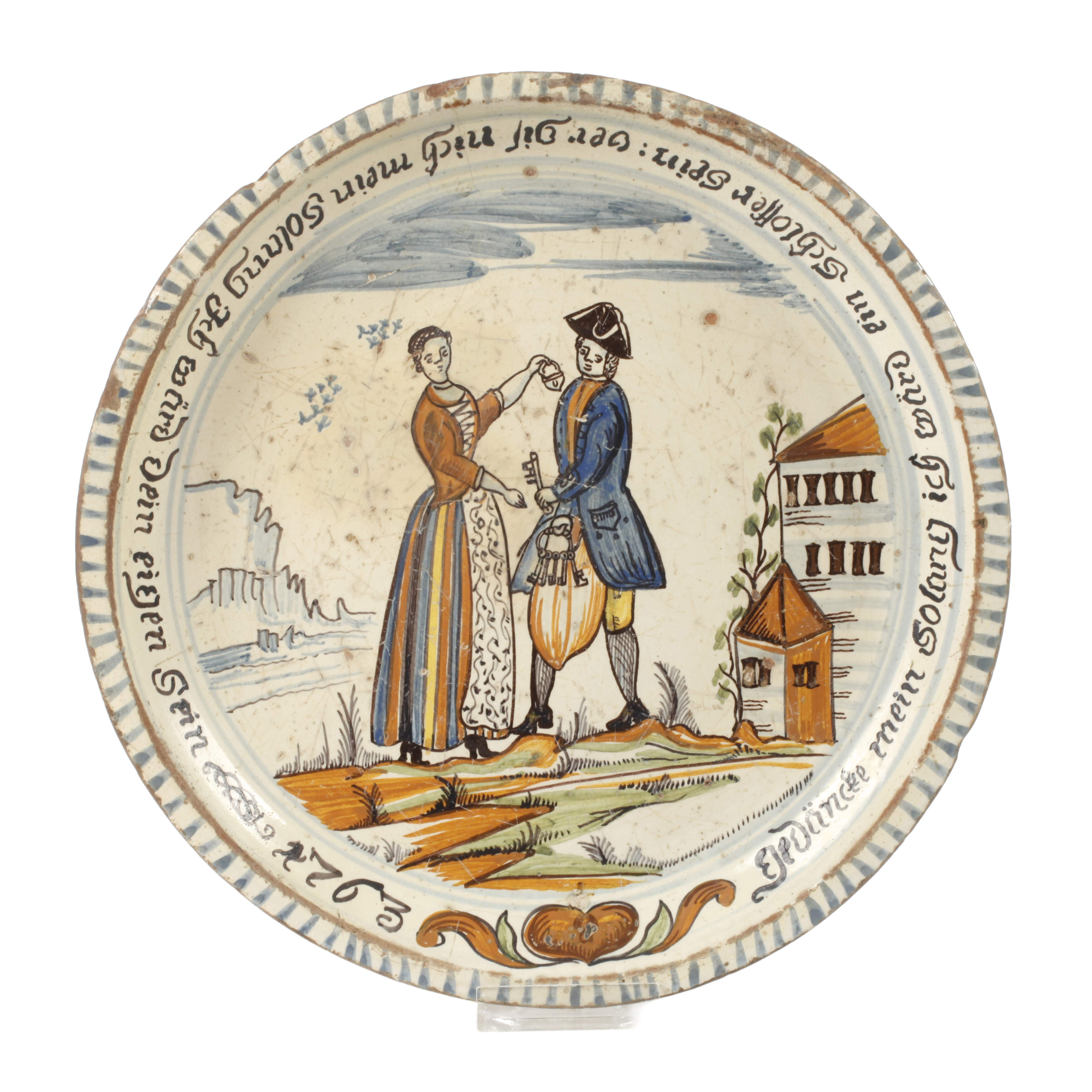 Seltene Schweizer Fayenceschale 1763