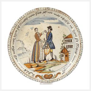 Seltene Schweizer Fayenceschale 1763