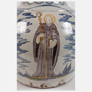 Große Majolikavase mit Bischof Neapel