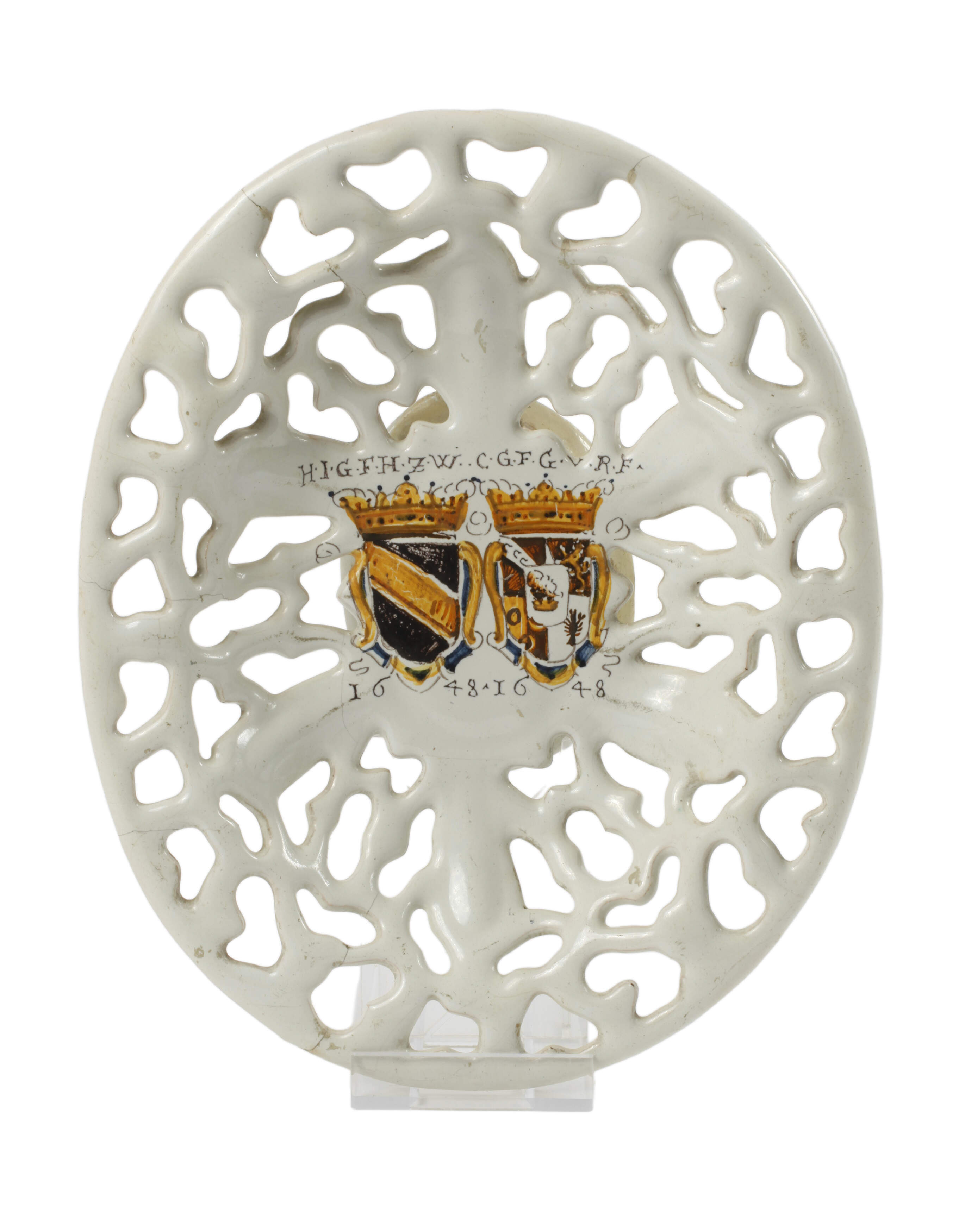 Tafelaufsatz mit Allianzwappen