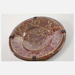 Spanischer Teller mit Lüsterglasur